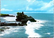 Tanah Lot Bali Indonesia Isalnd Shoreline Crashing Waves Postcard Unposted UNP  picture