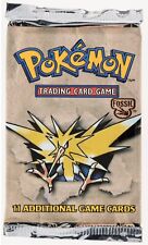 1999 Pokemon Unlimited Fossil Set Zapdos Art Sealed Booster Pack picture