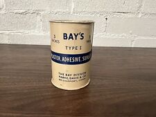 Bays Plaster Adhesive Surgical 3” 1952 The Bay Division Military Vtg Metal Tin picture