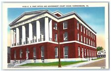 c1940 US Post Office Government Court House Road Harrisonburg Virginia Postcard picture