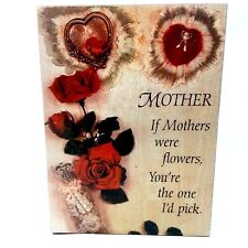 Mother's Day Wood Box Lovely Hinged Red Rose Container Mom Appreciation picture