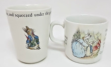 2 Beatrix Potter Peter Rabbit Tumbler Cup Wedgwood of Etruria MS picture