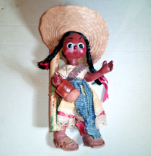 Vintage Folk Art Oil Cloth “La Adelita” of the Mexican Revolution 12” Doll picture