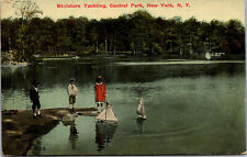 Vtg 1910s Miniature Yachting Yachts On Lake Central Park New York NY Postcard picture