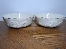 LENOX 5.5   ROSE BOWL WITH GOLD TRIM SET OF 2 picture