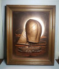 John Louw Sail Boat Copper Wall Hanging, Sculpture Art, Sail Boat Wall... Rare.. picture