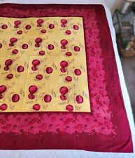 Couleur Nature Bruno Lamy French COTTON TABLECLOTH Hand Dyed Apples Fruit 71
