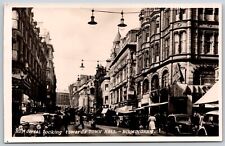 New Street Birmingham Town Hall UK Austin Reed Navana 1920s Cars RPPC Postcard picture