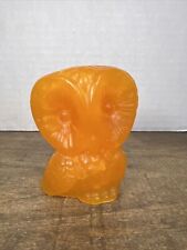 Vintage Retro Wax 3D Orange Gold Halloween OWL Wax Figure Decor 3