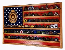 Oklahoma State Trooper / Police Challenge Badge Coin Display 70-100 Coins TRAD picture