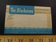 1930s-40s The Blackstone Hotel Chicago Art Deco Travel Luggage Label Sticker picture