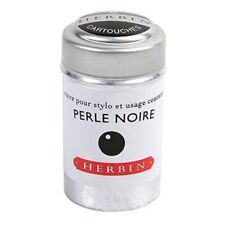 J. Herbin Fountain Pen Ink - 1 tin of 6 cartridges - Perle Noire picture