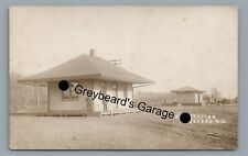 RPPC Long Island Railroad Train Station Depot SEAFORD NY Real Photo Postcard picture