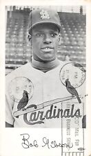 Bob Gibson St. Louis Cardinals HOF Pitcher Baseball Postcard Signed PM 1964   R7 picture
