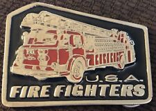 Vintage FireFighters U.S.A. Fire 2070 Belt Buckle picture
