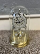 Vintage TIMEX Westminster Anniversary Glass Dome clock Pendulum 9,5in x 6in Work picture
