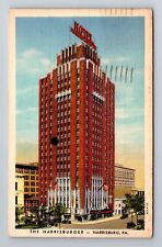 Harrisburg PA-Pennsylvania, The Harrisburger Hotel, Vintage c1940 Postcard picture