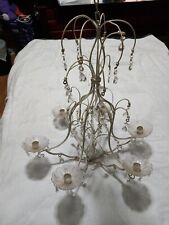 1970s Candle Holding Chandelier, Elegant Jeweled Candelabra,6 Candle,2 Feet High picture