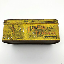 Vintage HIAWATHA Tobacco Tin Native American Graphics Daniel Scotten Detroit MI picture