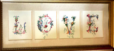 Vintage J Pearson LOVE Picture Double Matted Exquisite Gold Frame Large picture