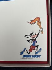 VTG Olympic Torch Hallmark Goofy Stationary Walt Disney Paper Envelope Box Sport picture
