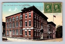 New Bedford MA-Massachusetts, The Textile School, Vintage c1909 Postcard picture