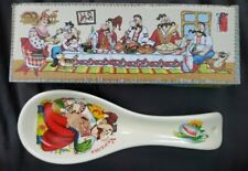 Ukrainian Souvenir Ceramic Spoon Rest Kozak Kitchen 9