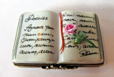Peint Main Limoges Trinket - Love Poems With A Rose picture