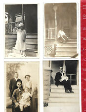vintage lot 4 real picture early post cards instant family  picture
