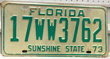 1973 Florida License Plate 17WW3762 picture