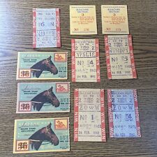 1942 Hialeah Park Miami Florida Horse Racing Betting Tickets Clubhouse (10 lot) picture