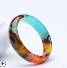lily Chinese Antique Hetian Jade Colorful Jade Bracelet Women's Jade Bangle picture