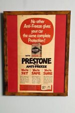 Vintage Prestone Brand Anti Freeze Wall Print Advertisement Decor Framed picture
