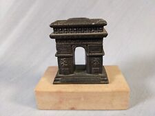 Arc de Triomphe Metal Souvenir Building - Bronze on Stone Base -  2 5/8