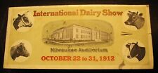 Ant.  1912 International Dairy Show Ink Blotter Milwaukee Auditorium Wisconsin picture