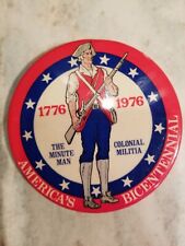 America's Bicentennial 1776 1976 The Minute Man Colonial Militia Pin picture