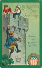 ST. PATRICK'S DAY - Kissing The Blarney Stone Postcard picture