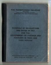 1927  Pennsylvania System  Schedule of Regulations Rates of Pay picture