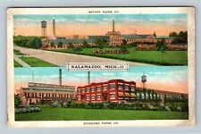 Kalamazoo, MI-Michigan, Bryant & Standard Paper Companies c1935 Vintage Postcard picture