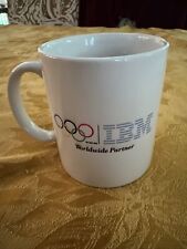 Vintage IBM & Olympic Logo Coffee Mug - Vintage Advertising - 3.75” Tall picture