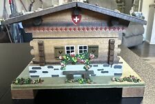 Vintage MAPSA Swiss Musical Movement  Wooden Cabin Chalet Music Trinket Box picture