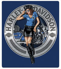 Harley-Davidson Blue & Silver Police Babe Embossed 13