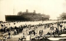 1934 RPPC Postcard Burned Ship SS Morro Castle Ashore at Asbury Park NJ  picture