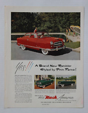 1953 Nash Airflytes RAMBLER Color Print Ad Styled By Pinin Farina picture