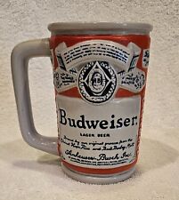 Vintage Budweiser CS18 stein Ceramarte Made In Brazil Budweiser Label Mug CS18🍺 picture