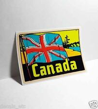 Canada Flag Vintage Style Travel Decal, Vinyl Sticker, luggage label picture