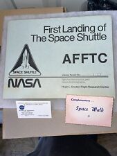 vintage NASA First Landing  of The Space Shuttle Parking Pass W/extras Signed picture