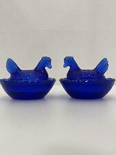 Mini Hen On Nest Set Of Two Cobalt Blue picture