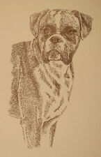 BOXER DOG ART Signed Print #27 Stephen Kline adds your dogs name free MAGIC GIFT picture