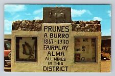 Fairplay CO-Colorado, Monument to a Burro, Prunes, Antique Vintage Postcard picture